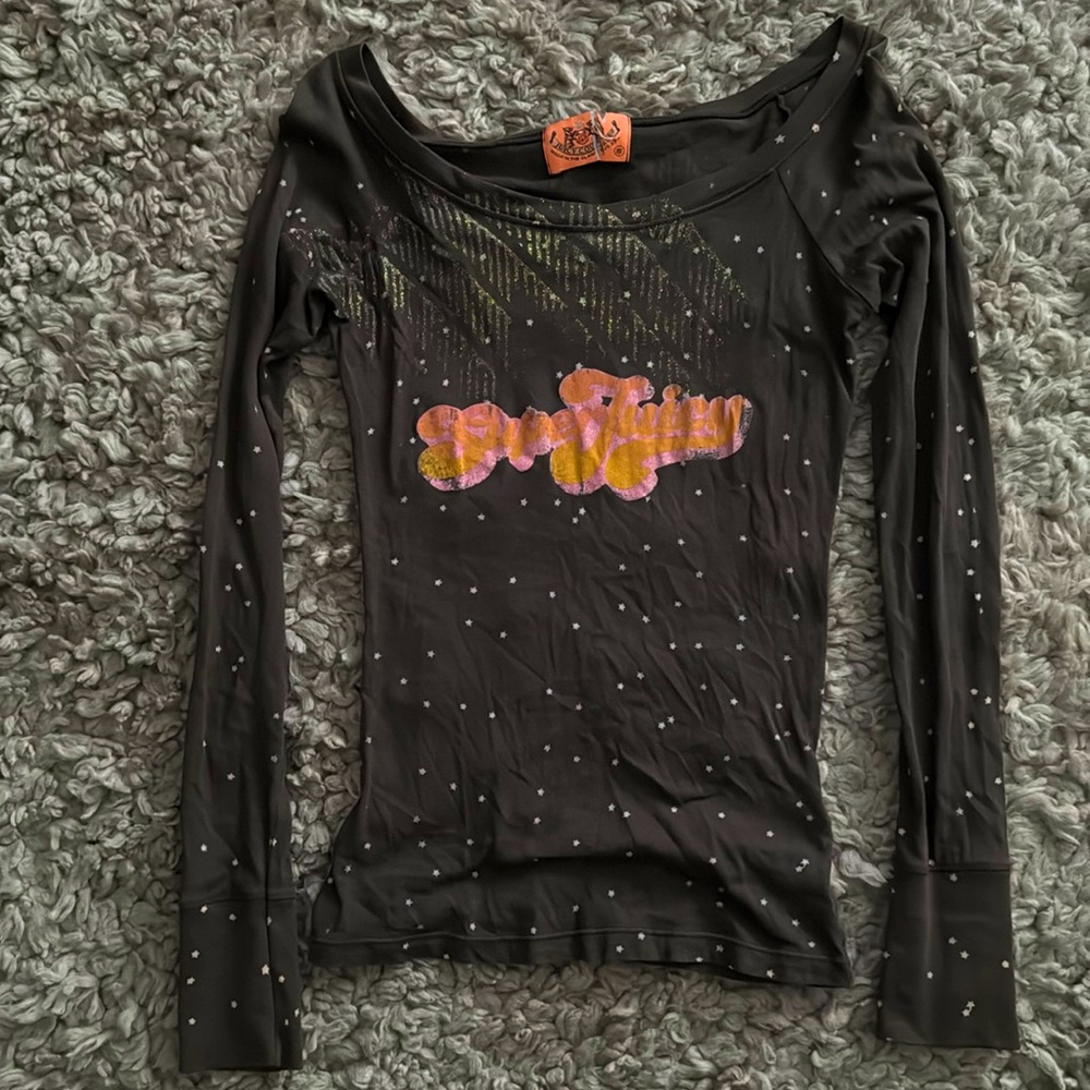 Juicy Couture Brown Long Sleeve T Shirt size small
